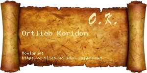 Ortlieb Koridon névjegykártya